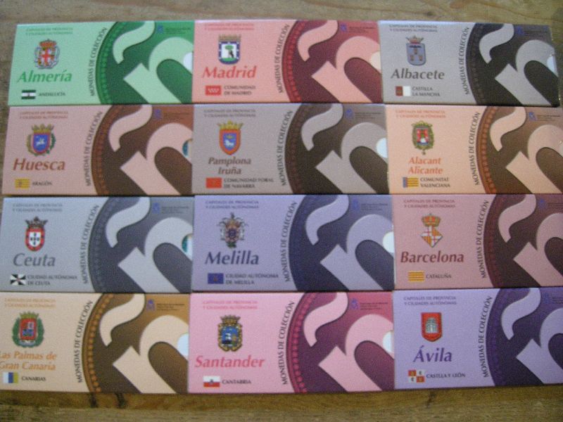 (afbeelding voor) 12 x 5 Euromunten 2010 Spanje REGIONEN